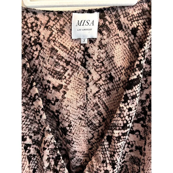 Misa Los Angeles Kesara Snake Skin Print Blouse Size S - Picture 5 of 10